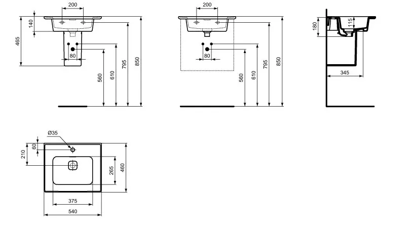 Ideal Standard - Strada II - Mosdó - T2988MA – 2. kép