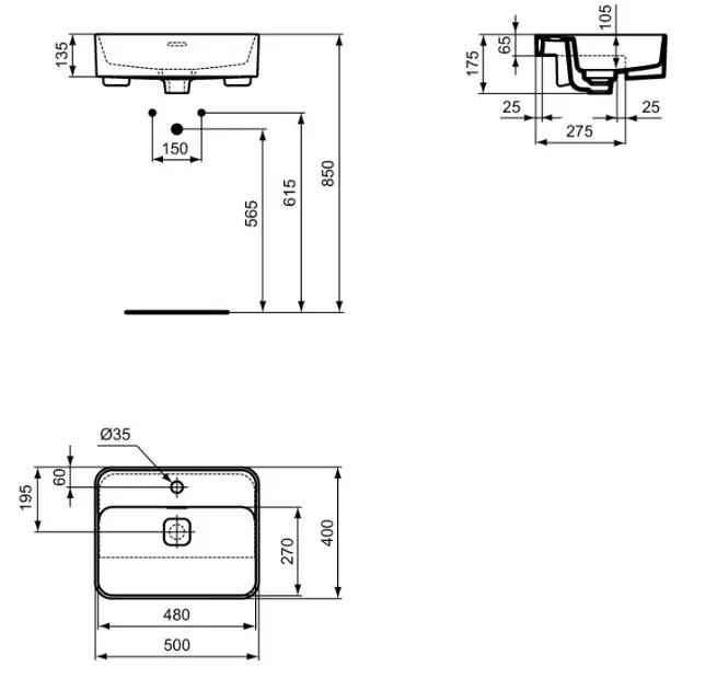 Ideal Standard - Strada II - Mosdó - T299301 – 2. kép