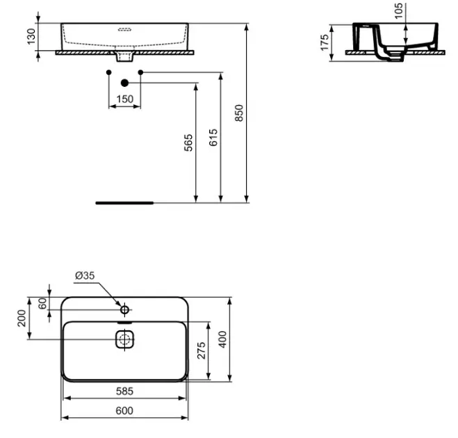 Ideal Standard - Strada II - Mosdó - T2998MA – 2. kép
