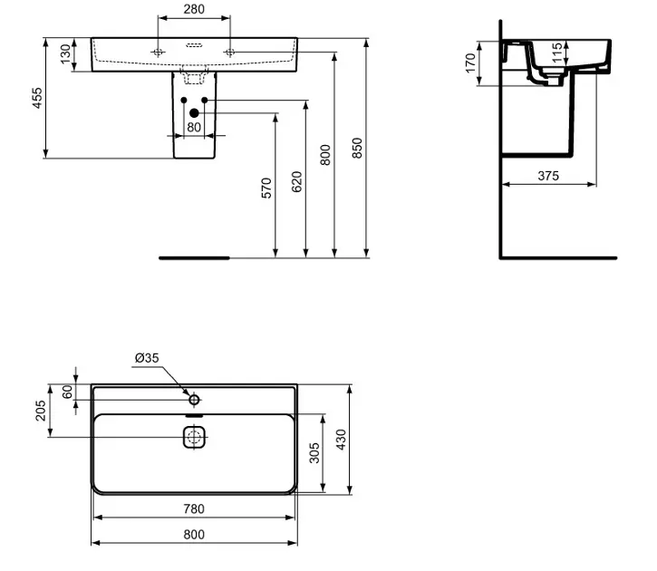 Ideal Standard - Strada II - Mosdó - T3001MA – 2. kép