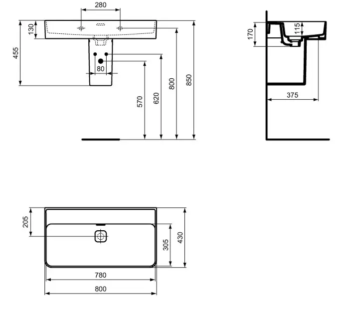 Ideal Standard - Strada II - Mosdó - T363901 – 2. kép
