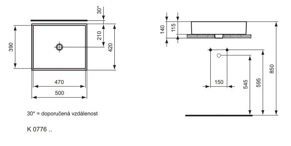 Ideal Standard - Strada - Mosdó - K077601 – 2. kép