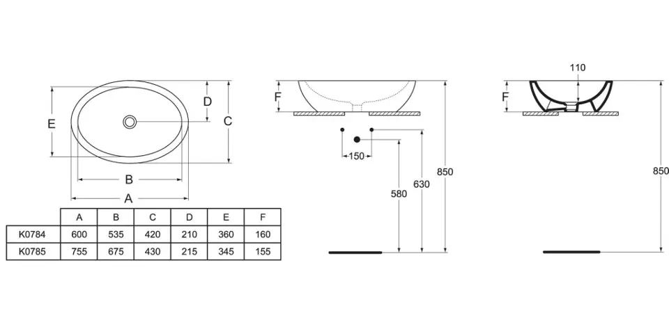 Ideal Standard - Strada - Mosdó - K0784MA – 2. kép