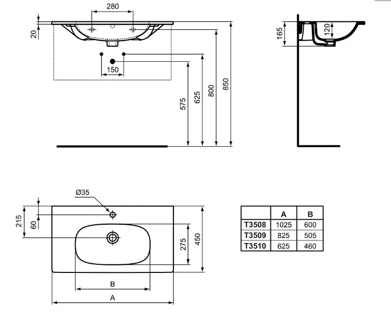 Ideal Standard - Tesi - Mosdó - T350801 – 2. kép