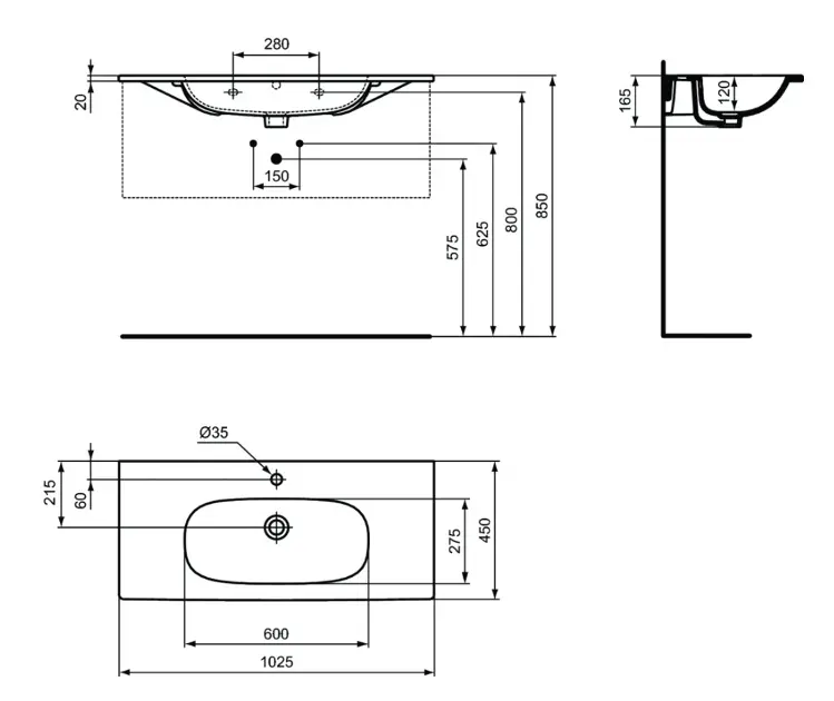 Ideal Standard - Tesi - Mosdó - T3508V1 – 2. kép