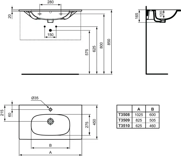 Ideal Standard - Tesi - Mosdó - T350901 – 2. kép