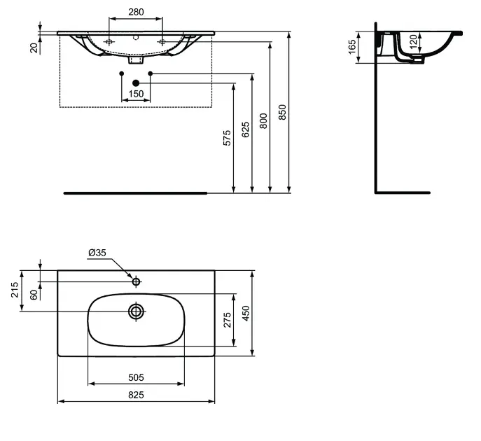 Ideal Standard - Tesi - Mosdó - T3509V1 – 2. kép