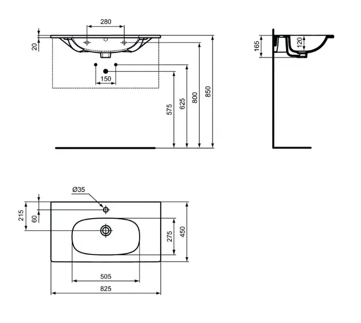 Ideal Standard - Tesi - Mosdó - T3509V3 – 2. kép