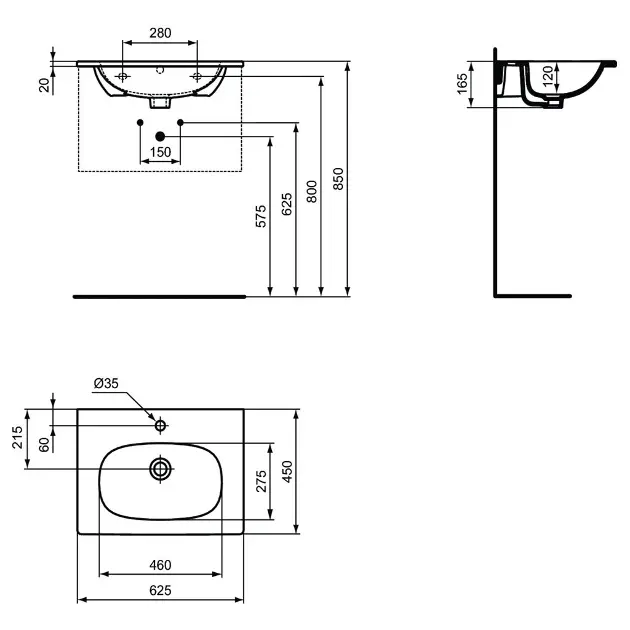 Ideal Standard - Tesi - Mosdó - T3510V1 – 2. kép