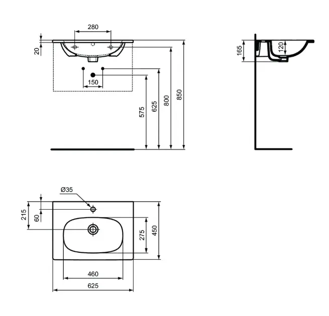 Ideal Standard - Tesi - Mosdó - T3510V3 – 2. kép