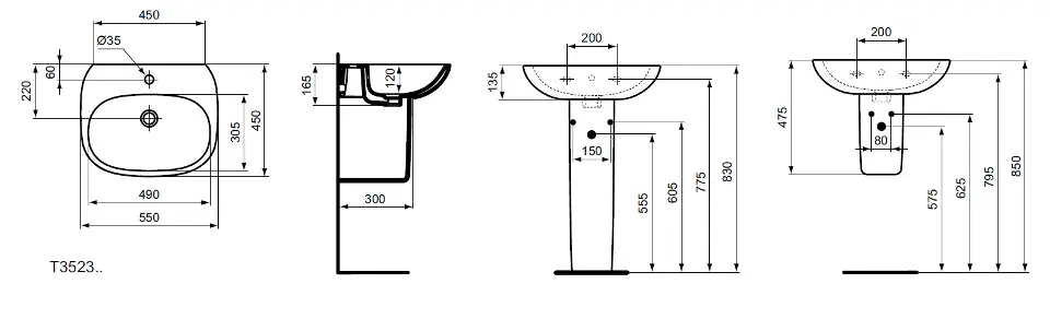 Ideal Standard - Tesi - Mosdó - T352301 – 2. kép
