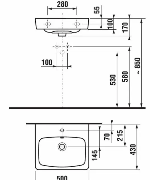 Jika - Lyra plus - Mosdó - H8103800001041 – 2. kép