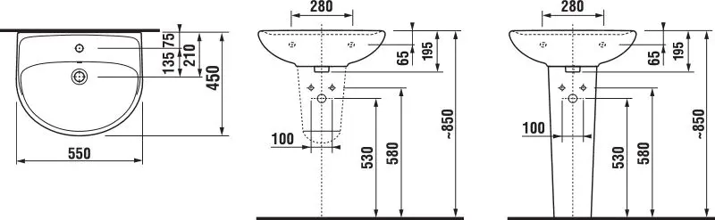 Jika - Lyra plus - Mosdó - H8143820001091 – 2. kép
