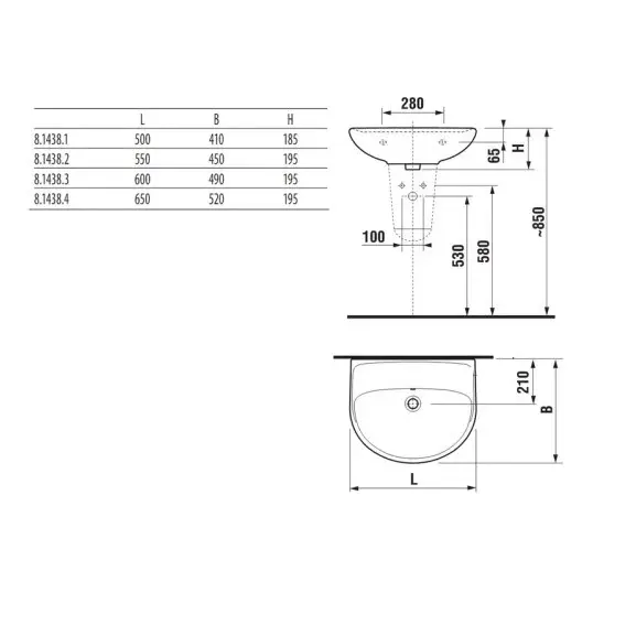 Jika - Lyra plus - Mosdó - H8143820001091 – 4. kép