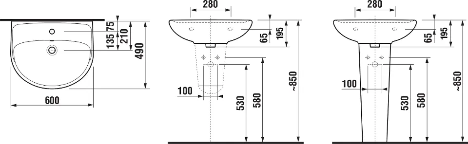 Jika - Lyra plus - Mosdó - H8143830001091 – 2. kép