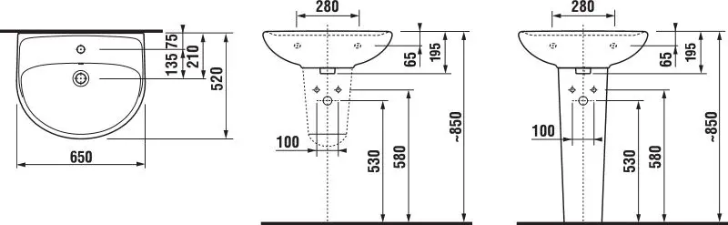 Jika - Lyra plus - Mosdó - H8143840001041 – 2. kép