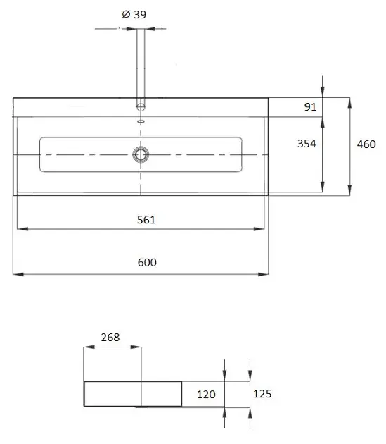 Kaldewei - Puro - Mosdó - 900706013001 – 2. kép