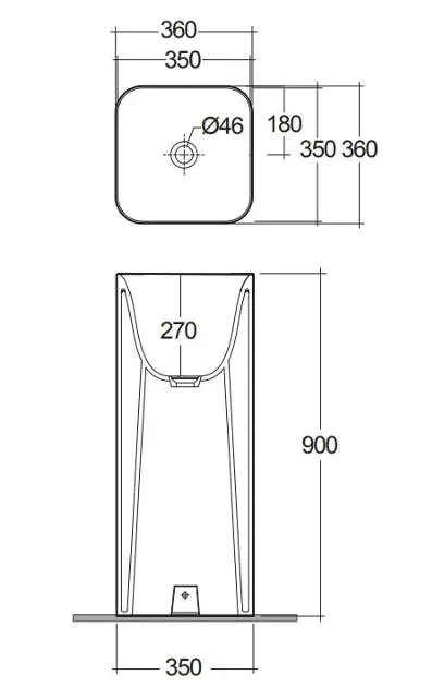 Kludi - Resa - Mosdó - 55W0143 – 2. kép