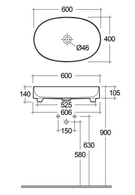 Kludi - Resa - Mosdó - 58CW2053 – 2. kép