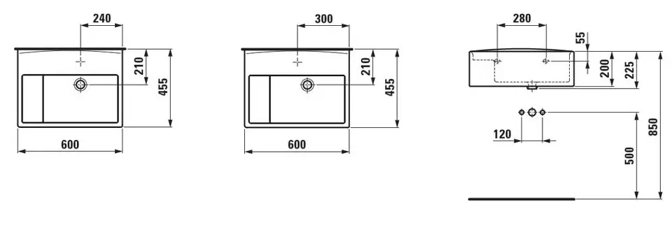 Laufen - College - Mosdó - H8576000005031 – 2. kép
