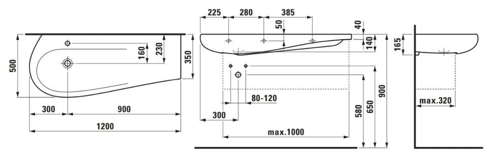 Laufen - Il Bagno Alessi One - Mosdó - H8149734001041 – 2. kép