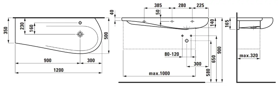 Laufen - Il Bagno Alessi One - Mosdó - H8149744001091 – 2. kép