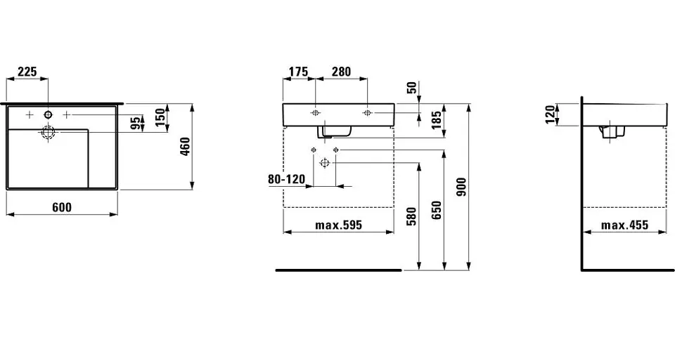 Laufen - Kartell - Mosdó - H8103340001111 – 2. kép