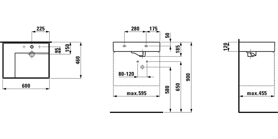 Laufen - Kartell - Mosdó - H8103354001111 – 2. kép