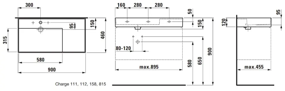 Laufen - Kartell - Mosdó - H8103384001121 – 2. kép