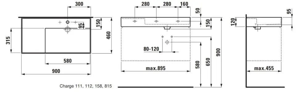 Laufen - Kartell - Mosdó - H8103394001111 – 2. kép