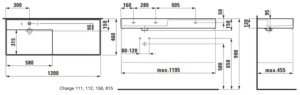 Laufen - Kartell - Mosdó - H8133320001111 – 2. kép