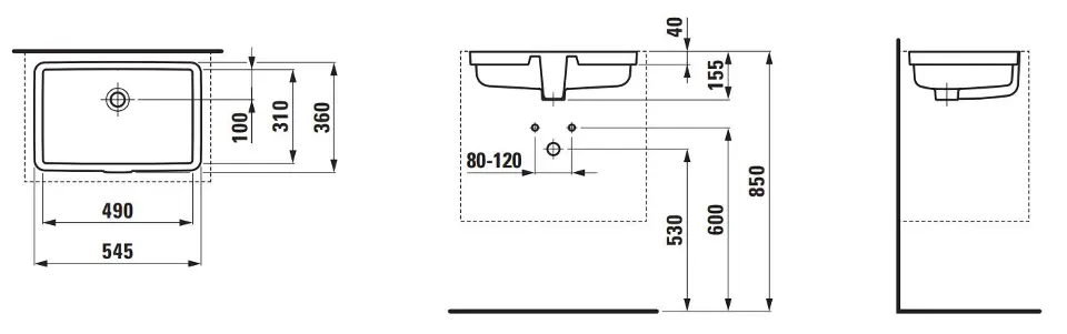 Laufen - Living - Mosdó - H8124310001551 – 3. kép