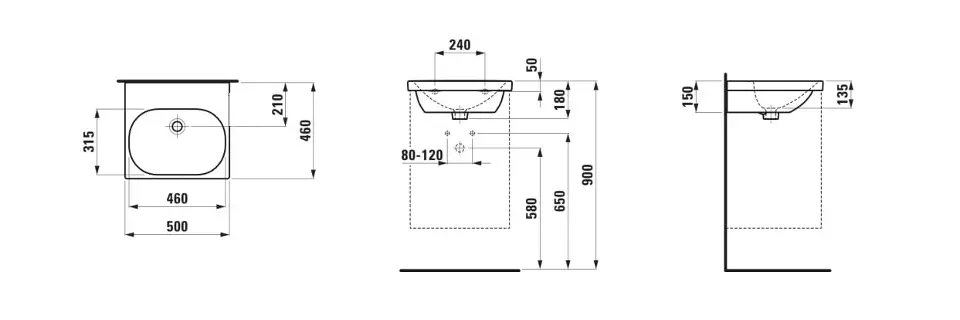 Laufen - Lua - Mosdó - H8100810001091 – 2. kép