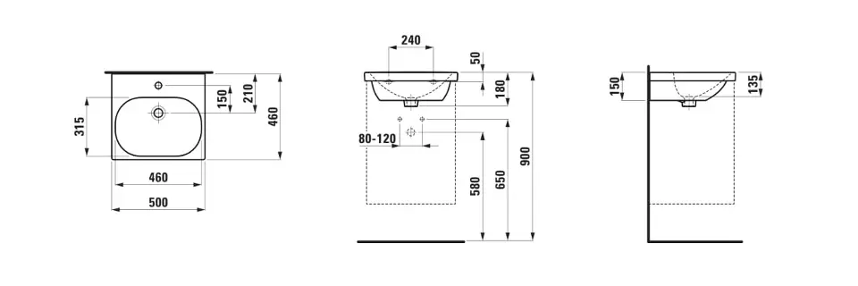 Laufen - Lua - Mosdó - H8100810001561 – 2. kép
