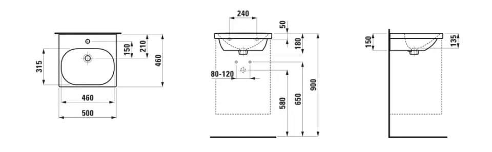 Laufen - Lua - Mosdó - H8100814001561 – 2. kép