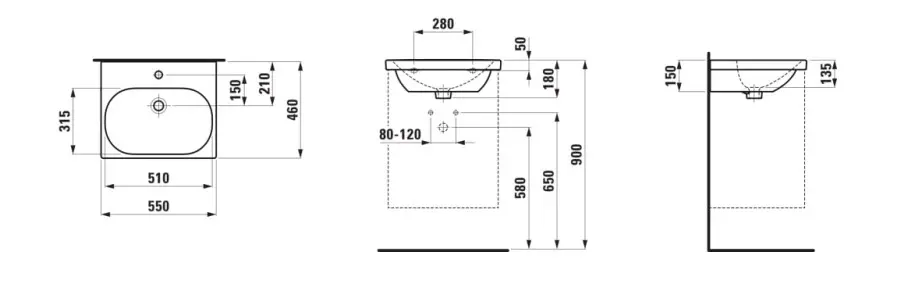 Laufen - Lua - Mosdó - H8100824001561 – 2. kép