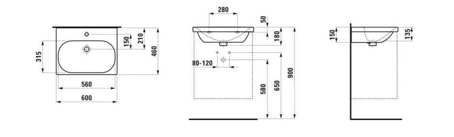 Laufen - Lua - Mosdó - H8100830001561 – 2. kép