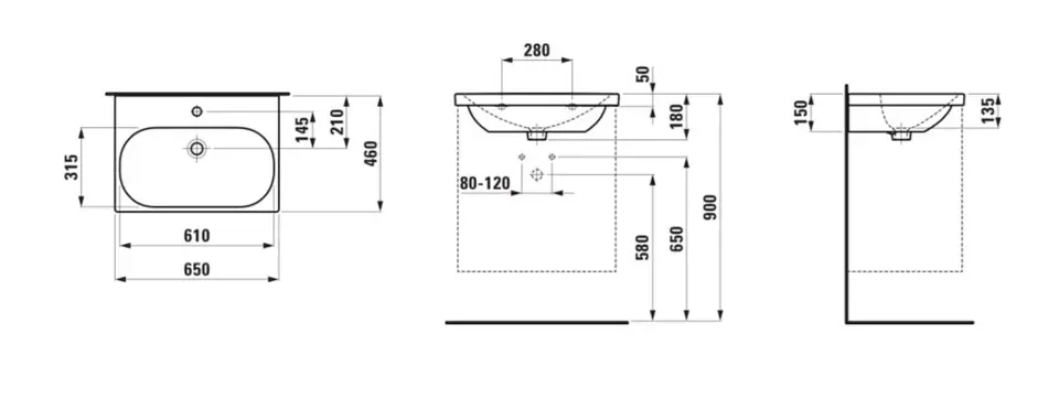 Laufen - Lua - Mosdó - H8100840001041 – 2. kép
