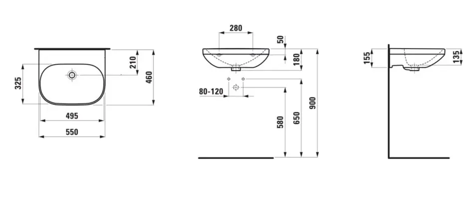 Laufen - Lua - Mosdó - H8110814001421 – 2. kép