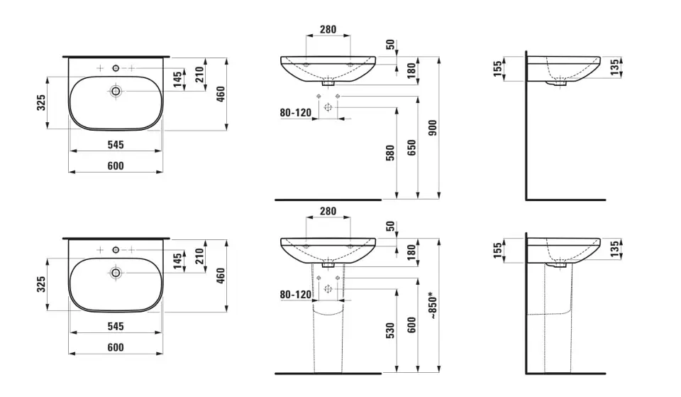 Laufen - Lua - Mosdó - H8110830001041 – 2. kép