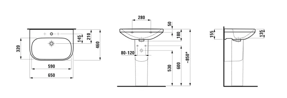 Laufen - Lua - Mosdó - H8110860001041 – 2. kép