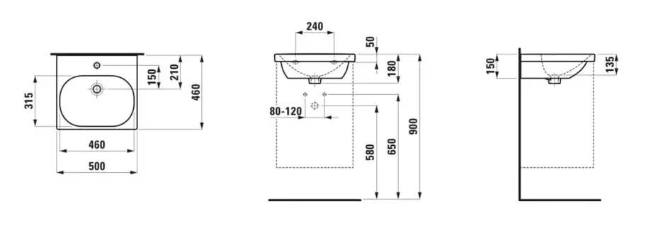 Laufen - Lua - Mosdó - H8160810001041 – 2. kép