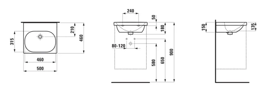 Laufen - Lua - Mosdó - H8160814001421 – 2. kép