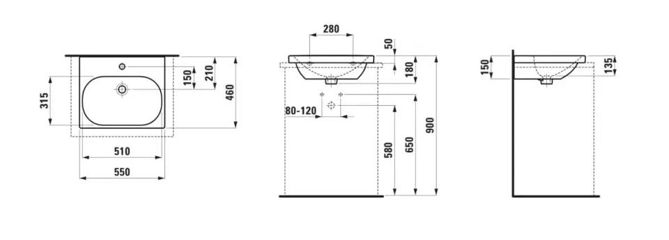 Laufen - Lua - Mosdó - H8160820001561 – 2. kép