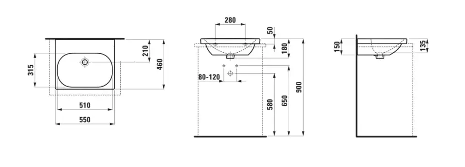 Laufen - Lua - Mosdó - H8160824001091 – 2. kép