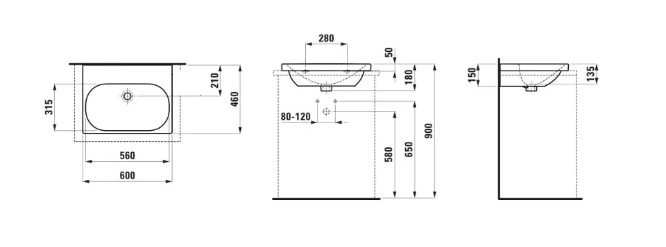 Laufen - Lua - Mosdó - H8160830001421 – 2. kép