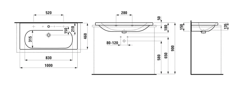 Laufen - Lua - Mosdó - H8160894001081 – 2. kép