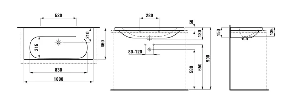 Laufen - Lua - Mosdó - H8160894001421 – 2. kép