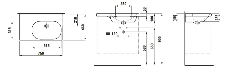 Laufen - Lua - Mosdó - H8170854001121 – 2. kép