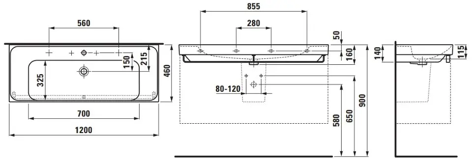 Laufen - Meda - Mosdó - H8141110001041 – 2. kép